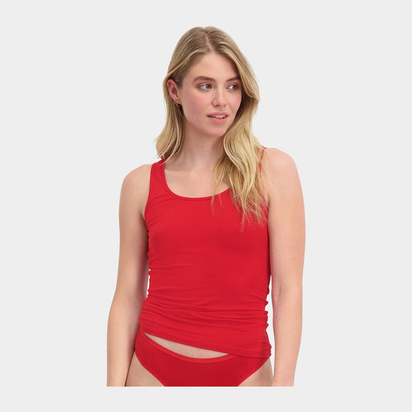 Anna bambus tank top - rød 2 pak