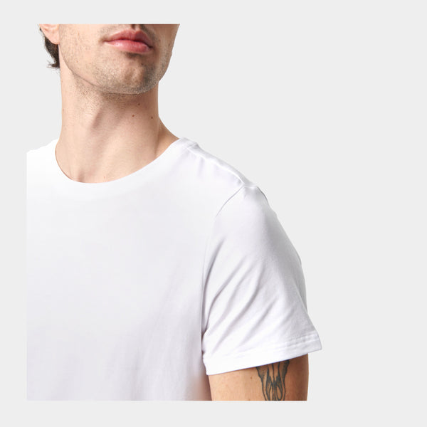 Hvid crew neck bambus T-shirt
