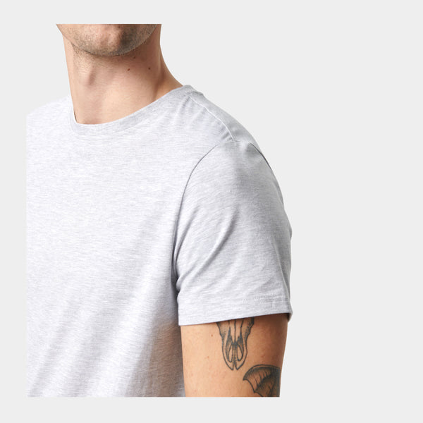 Lysegrå crew neck bambus T-shirt