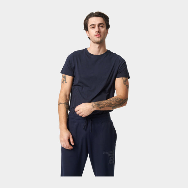 Navy crew neck bambus T-shirt