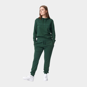Grøn bambus hoodie joggingsæt med logo fra Copenhagen Bamboo