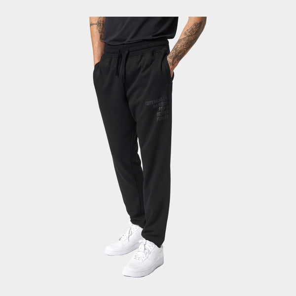 Sort bambus hoodie joggingsæt med logo