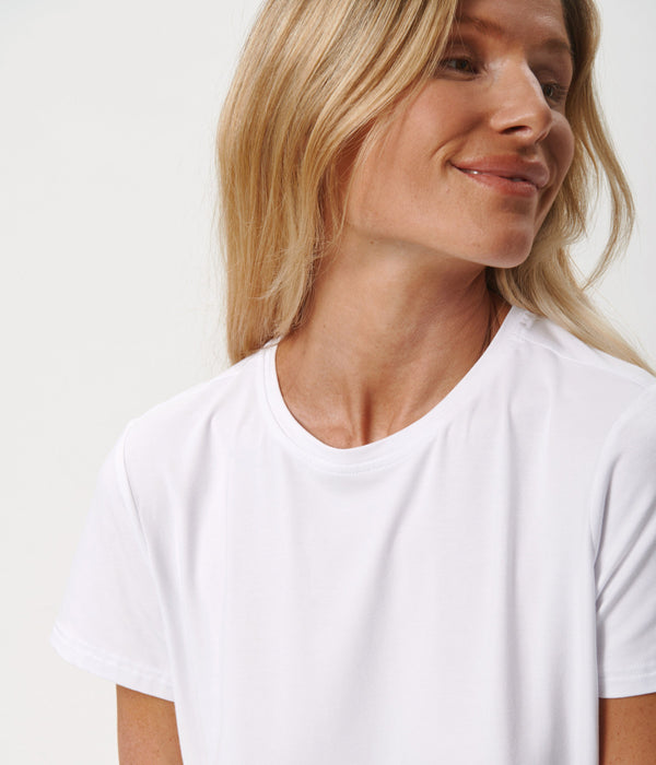 3 pak Hvid bambus T-shirt