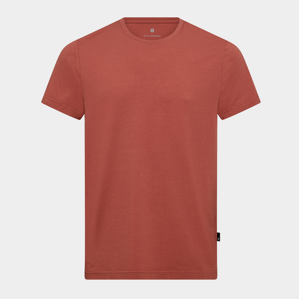 Orange bambus T-shirt med rund hals