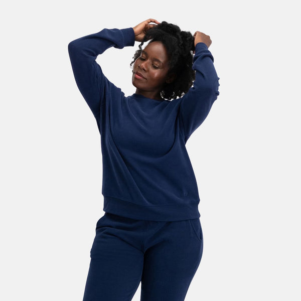 Navy bambus joggingsæt