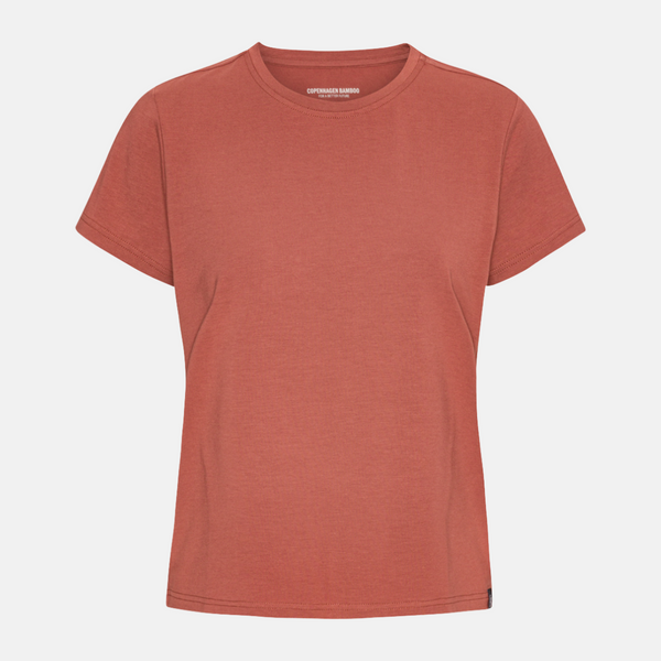 Terracotta kortærmet Bambus T-Shirt