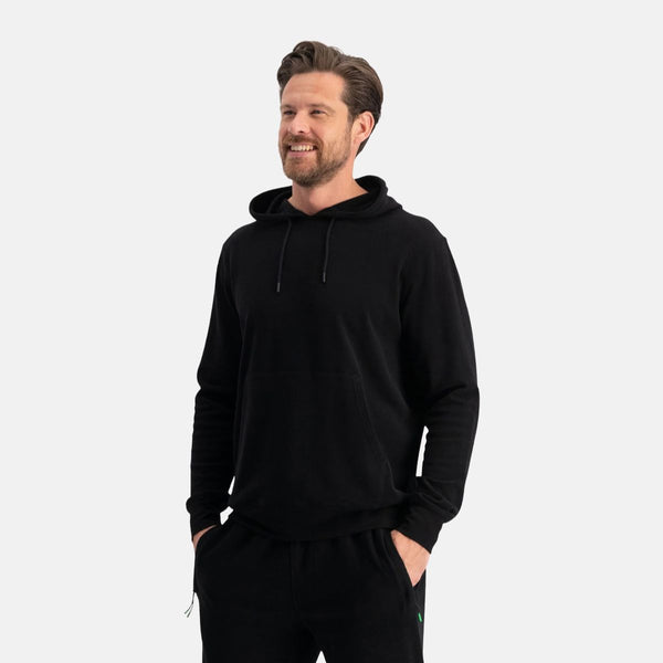 Sort bambus hoodie joggingsæt