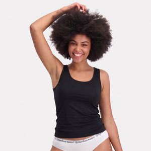 2 pak Sort bambus tank top fra Bamboo Basics