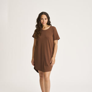 Brun bambus Big shirt fra JBS of Denmark