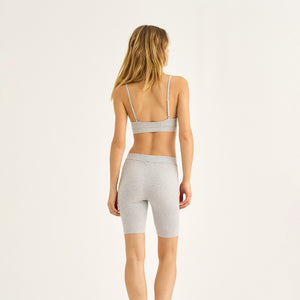 Lys grå melange bambus bike shorts fra JBS of Denmark