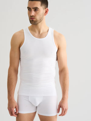 JBS hvid bambus tanktop og underbukser til mænd