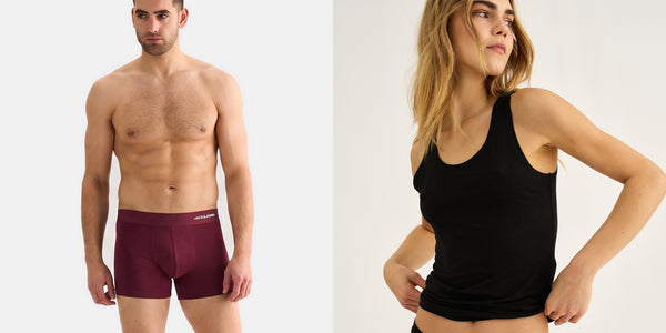 Mid Season Sale – Jack & Jones vinrød herre og JBS of Denmark dame