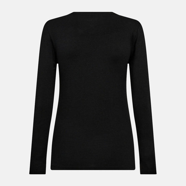 Sort langærmet bambus T-shirt   Decoy