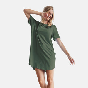 Grøn bambus T-shirt kjole fra JBS of Denmark billede 2