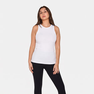 Hvid rib bambus Tank Top fra Urban Quest