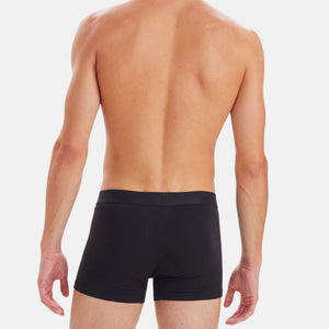 3 pak sort bambus underbukser fra Jack & Jones på model bagfra