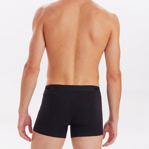 3 pak bambus underbukser i hvid/grå/sort fra Jack & Jones, sort par på model bagfra