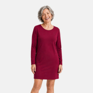 Nala Bordeaux langærmet natkjole fra Bamboo Basics