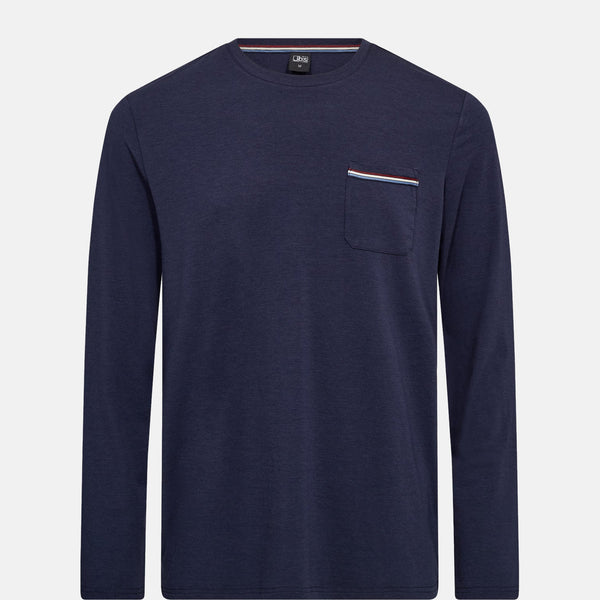 Navy bambus pyjamassæt med lange ben
