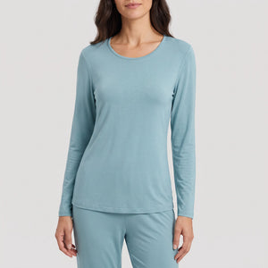 Nina Grøn langærmet pyjamassæt fra Bamboo Basics