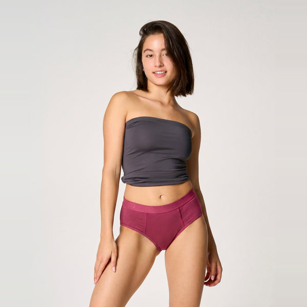 Kraftig bambus menstruationstrusse i Ruby Pink