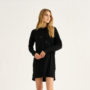 Sort bambus hoodie kjole