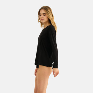 Sort langærmet bambus T-shirt fra JBS of Denmark