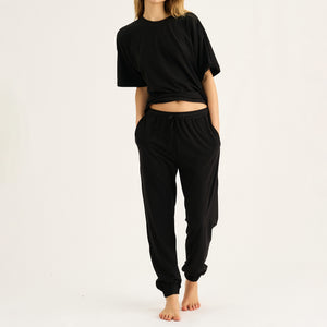 Sort bambus sweatpants fra JBS of Denmark