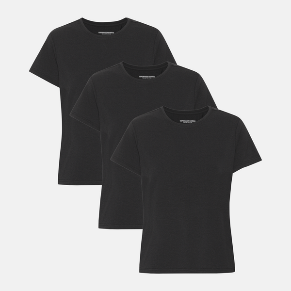 3 pak sort bambus T-shirt
