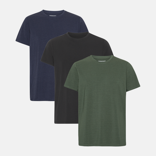 3 pak bambus T-shirt sort/night sky/forest night