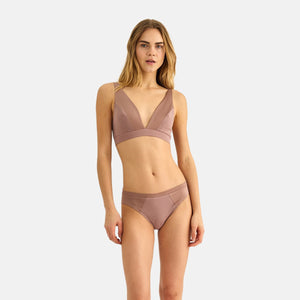 Taupe bambus trekant BH fra JBS of Denmark