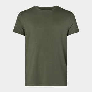 Army grøn bambus crew neck T-shirt XXL   Resteröds