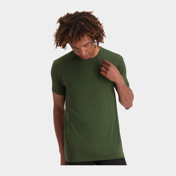 Ruben bambus crew neck T-shirt - mørkegrøn 2 pak    Bamboo Basics
