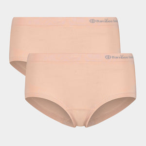 Sophie bambus hipsters med smal elastikkant - rose nude 2 pak S   Bamboo Basics