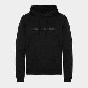 Sort bambus hoodie med logo XS   Copenhagen Bamboo