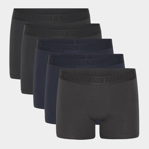 Bambus underbukser - 5 pak sort - navy - grå S   Copenhagen Bamboo