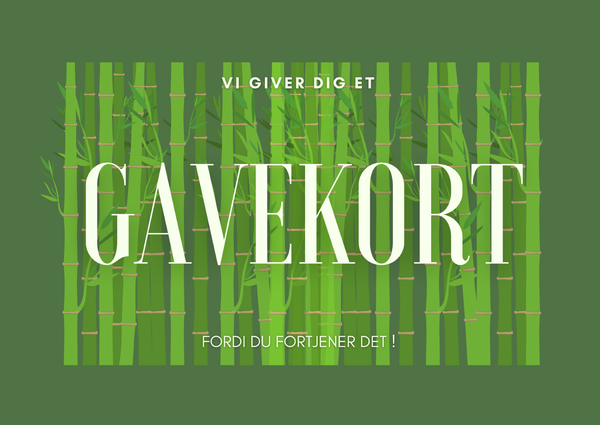 Gavekort DKK 100.00   Bambustøj.dk