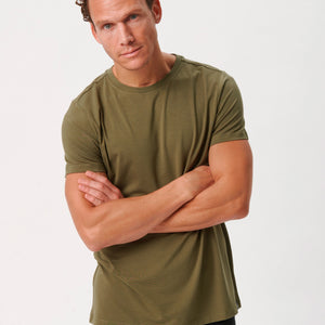 Oliven crew neck bambus T-shirt    Copenhagen Bamboo