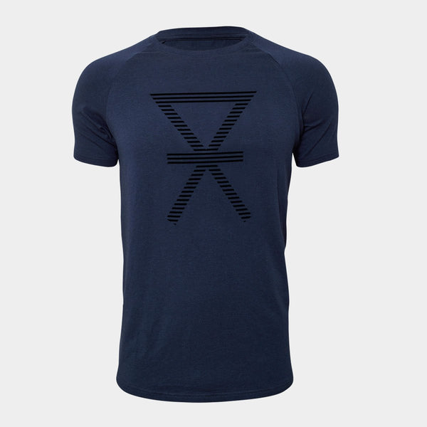 Navy crew neck bambus T-shirt med print XXL   JBS of Denmark