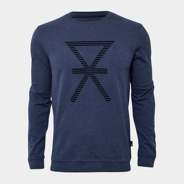 Mørkeblå bambus sweatshirt med print XXL   JBS of Denmark