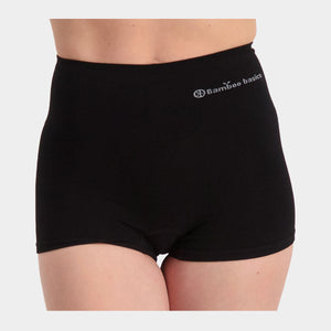 Stella højtaljede, korrigerende bambus hotpants - Sort 2 pak    Bamboo Basics