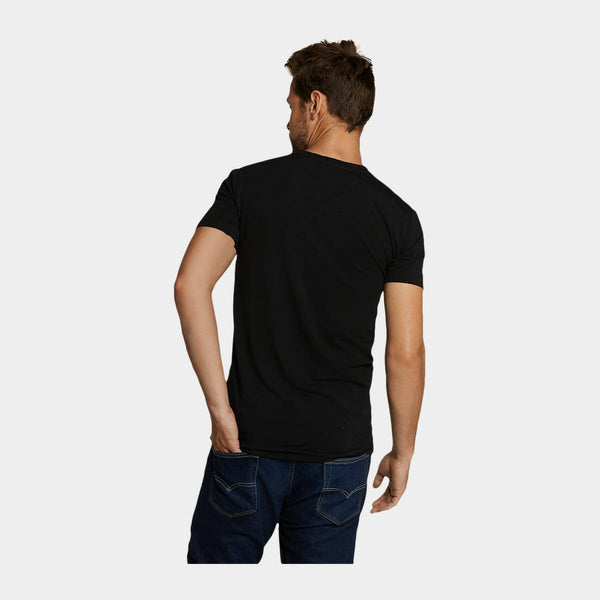 Velo bambus v-hals T-shirt - sort 2 pak    Bamboo Basics
