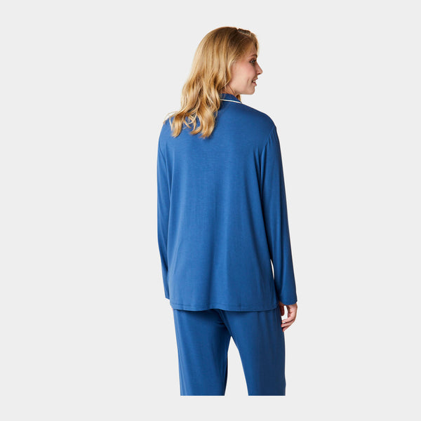 Joy bambus natskjorte - støvet blå    CCDK