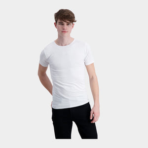 2 pak hvide slim fit T-shirts i bambus    Lindbergh