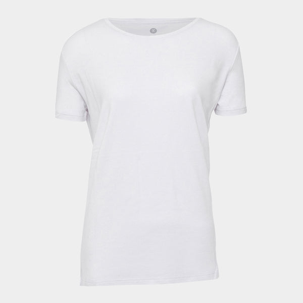 Hvid bambus T-shirt med rund hals XL   JBS of Denmark